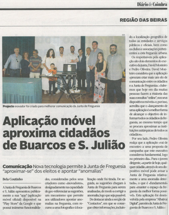 Junta de Freguesia de Buarcos e São Julião lançou Aplicação